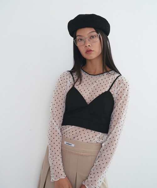 SOEMIN(ソミン)の「Bustier set with long sleeve shirt/ビスチェセット長袖シャツ(シャツ/ブラウス・レディース・ホワイト/ストライプ/ピンク/ベージュ・FREE)」の15枚目の写真
