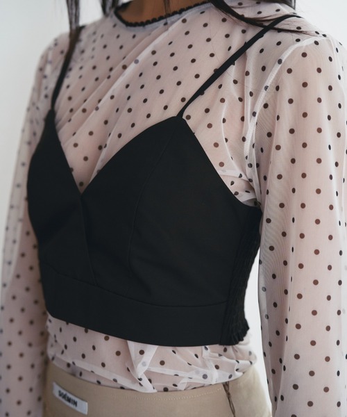 SOEMIN(ソミン)の「Bustier set with long sleeve shirt/ビスチェセット長袖シャツ(シャツ/ブラウス・レディース・ホワイト/ストライプ/ピンク/ベージュ・FREE)」の19枚目の写真