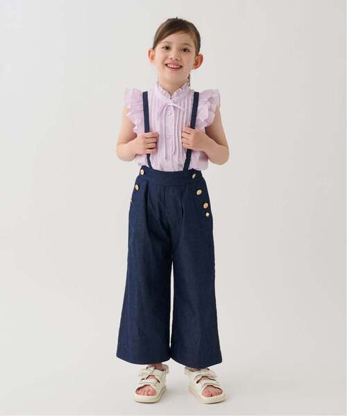 kate spade new york kids(ケイトスペードニューヨーク)の「ピンタックフリルブラウス(シャツ/ブラウス・キッズ・ピンク/ブラック・120cm/150cm/130cm/140cm/160cm)」の3枚目の写真