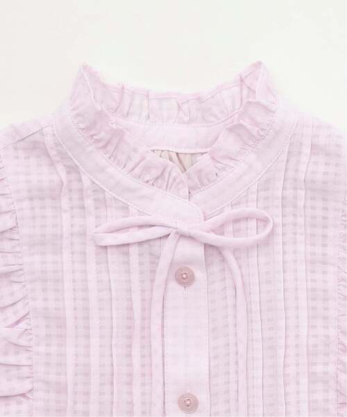 kate spade new york kids(ケイトスペードニューヨーク)の「ピンタックフリルブラウス(シャツ/ブラウス・キッズ・ピンク/ブラック・120cm/150cm/130cm/140cm/160cm)」の7枚目の写真