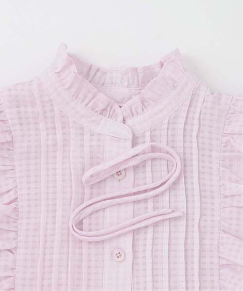 kate spade new york kids(ケイトスペードニューヨーク)の「ピンタックフリルブラウス(シャツ/ブラウス・キッズ・ピンク/ブラック・120cm/150cm/130cm/140cm/160cm)」の8枚目の写真