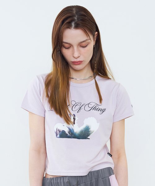 FANCY CLUB（ファンシークラブ）の「[NF] シグナススタンダードTシャツ (ライトピンク)_F23QB493（Tシャツ/カットソー・レディース・その他・ONE）」の4枚目の写真