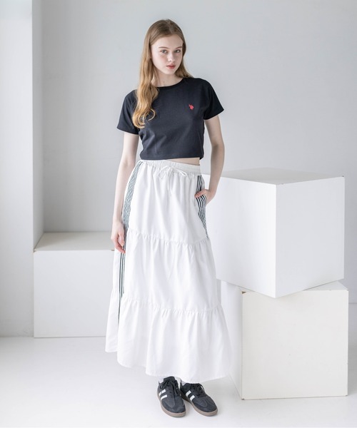 U.S. POLO ASSN.(ユーエスポロアッスン)の「【U.S. POLO ASSN.】clear 別注 ワンポイント刺繍チビT(Tシャツ/カットソー・レディース・オフホワイト/ピンク/ブラック・F)」の13枚目の写真