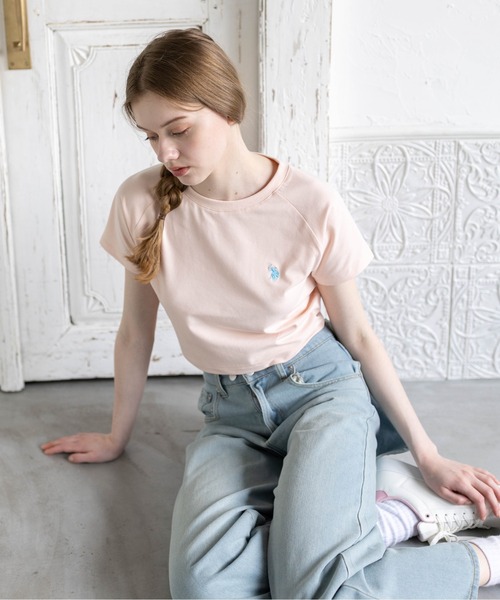 U.S. POLO ASSN.(ユーエスポロアッスン)の「【U.S. POLO ASSN.】clear 別注 ワンポイント刺繍チビT(Tシャツ/カットソー・レディース・オフホワイト/ピンク/ブラック・F)」の19枚目の写真