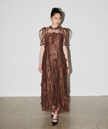 グロッシーサテンバックリボンドレス / glossy satin back ribbon