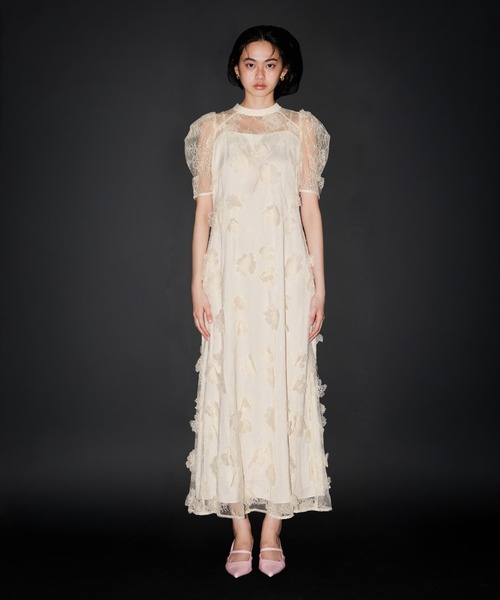 ANDRESD（アンドレスド）の「フラワーレースドレス / Flower Lace Dress（ドレス・レディース・ブラック/ブラウン/アイボリー・S/M/L）」の13枚目の写真