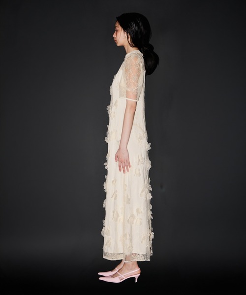 ANDRESD（アンドレスド）の「フラワーレースドレス / Flower Lace Dress（ドレス・レディース・ブラック/ブラウン/アイボリー・S/M/L）」の14枚目の写真
