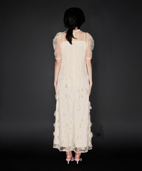 ANDRESD（アンドレスド）の「フラワーレースドレス / Flower Lace Dress（ドレス・レディース・ブラック/ブラウン/アイボリー・S/M/L）」の15枚目の写真