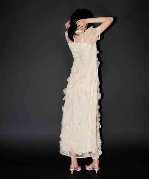 ANDRESD（アンドレスド）の「フラワーレースドレス / Flower Lace Dress（ドレス・レディース・ブラック/ブラウン/アイボリー・S/M/L）」の10枚目の写真
