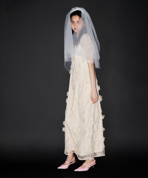 ANDRESD（アンドレスド）の「フラワーレースドレス / Flower Lace Dress（ドレス・レディース・ブラック/ブラウン/アイボリー・S/M/L）」の4枚目の写真