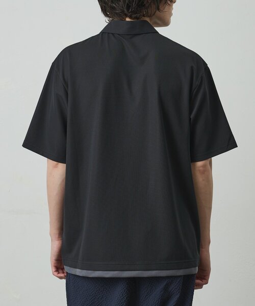 COLONY 2139(コロニートゥーワンスリーナイン)の「メッシュポンチレイヤードポロ(Tシャツ/カットソー・メンズ・ブラック/チャコールグレー/ホワイト・MEDIUM/LARGE)」の10枚目の写真