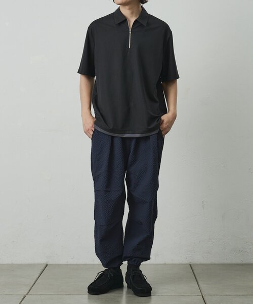COLONY 2139(コロニートゥーワンスリーナイン)の「メッシュポンチレイヤードポロ(Tシャツ/カットソー・メンズ・ブラック/チャコールグレー/ホワイト・MEDIUM/LARGE)」の12枚目の写真