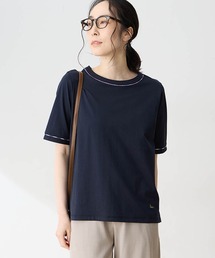 【20thアニバーサリー】チェック柄パイピングTシャツ【綿100%・オーガニックコットンブレンド・接触冷感・UVカット】