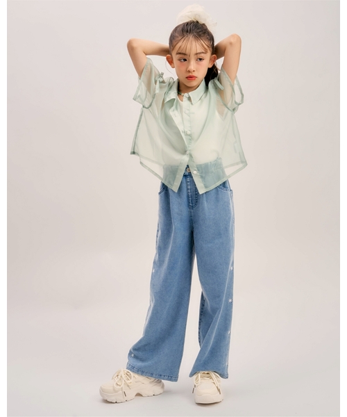 minimal(ミニマル)の「【インナーつき】肩リボンシアー半袖シャツセット(シャツ/ブラウス・キッズ・オフホワイト/ピンク/エメラルド・110cm/120cm/130cm)」の17枚目の写真