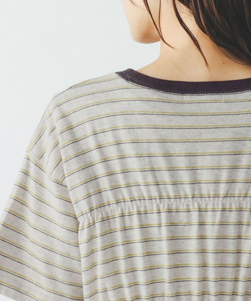 GLOBAL WORK(グローバルワーク)の「シャーリングボーダーT/713265(Tシャツ/カットソー・レディース・杢グレー/ホワイト系8・MEDIUM/LARGE)」の15枚目の写真