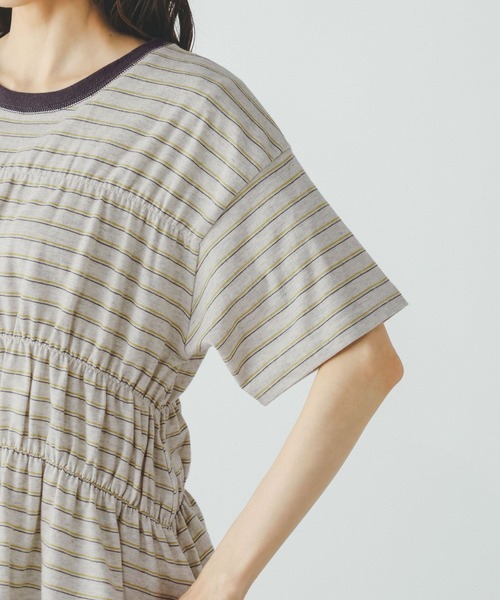 GLOBAL WORK(グローバルワーク)の「シャーリングボーダーT/713265(Tシャツ/カットソー・レディース・杢グレー/ホワイト系8・MEDIUM/LARGE)」の16枚目の写真
