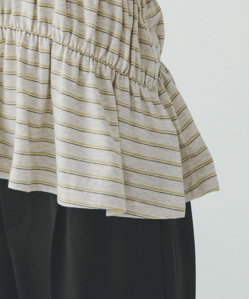 GLOBAL WORK(グローバルワーク)の「シャーリングボーダーT/713265(Tシャツ/カットソー・レディース・杢グレー/ホワイト系8・MEDIUM/LARGE)」の17枚目の写真