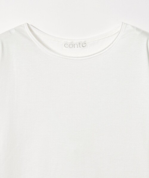 conte(コンテ)の「<conte>コットン クルーネックTシャツ(Tシャツ/カットソー・レディース・ホワイト/ブラック/ブラウン系・FREE)」の11枚目の写真