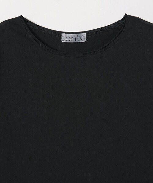 conte(コンテ)の「<conte>コットン クルーネックTシャツ(Tシャツ/カットソー・レディース・ホワイト/ブラック/ブラウン系・FREE)」の5枚目の写真