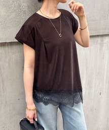 レースドッキングベロアシアーTシャツ/ZOZO限定