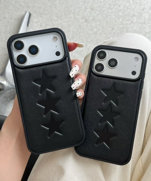 Fun & Daily(ファンアンドデイリー)の「Three Star iPhone 16 17 Pro ProMax Case / アイフォンケース(スマホケース/カバー・レディース・ブラック・iPhone 17 Pro Max/iPhone 17 Pro/iPhone 17/iPhone 16 Pro/iPhone 16)」の3枚目の写真