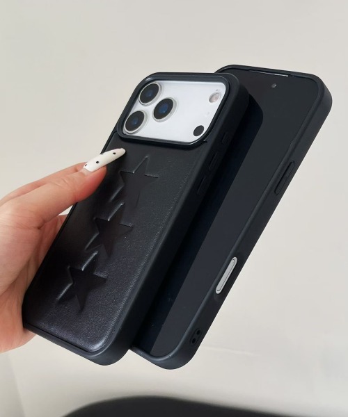 Fun & Daily(ファンアンドデイリー)の「Three Star iPhone 16 17 Pro ProMax Case / アイフォンケース(スマホケース/カバー・レディース・ブラック・iPhone 17 Pro Max/iPhone 17 Pro/iPhone 17/iPhone 16 Pro/iPhone 16)」の4枚目の写真