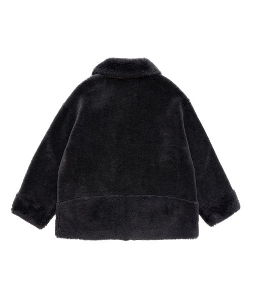 LEFTSEOUL（レフトソウル）の「リアルウールシアリングジャケット [グレー]（ムートンコート・レディース・その他・SMALL）」の3枚目の写真