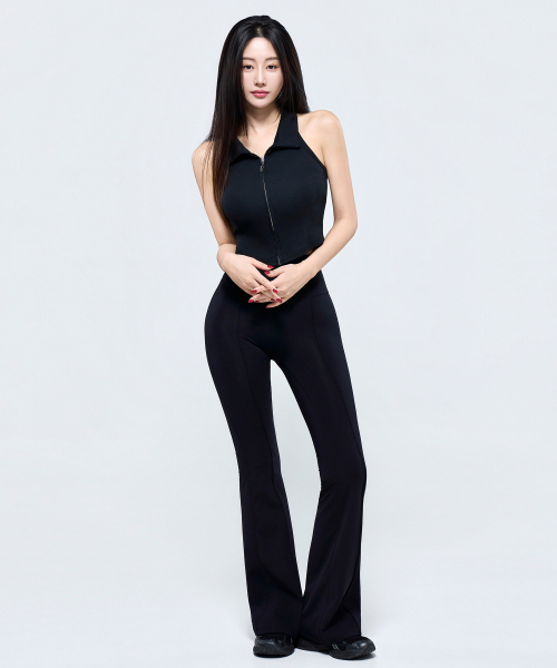 PHYSICAL GARMENTS（フィジカルガーメンツ）の「P5086 リブ フードカラー ジップアップ [4カラー]（Tシャツ/カットソー・レディース・ピンク/ブラック/スカイブルー/ホワイト・FREE）」の7枚目の写真