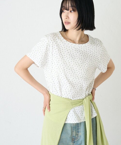 CIAOPANIC TYPY(チャオパニックティピー)の「ZOZO限定花柄アイレットTee(Tシャツ/カットソー・レディース・ホワイト/ブラック/オフホワイト/グレー・ONE SIZE)」の5枚目の写真
