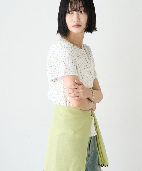 CIAOPANIC TYPY(チャオパニックティピー)の「ZOZO限定花柄アイレットTee(Tシャツ/カットソー・レディース・ホワイト/ブラック/オフホワイト/グレー・ONE SIZE)」の12枚目の写真