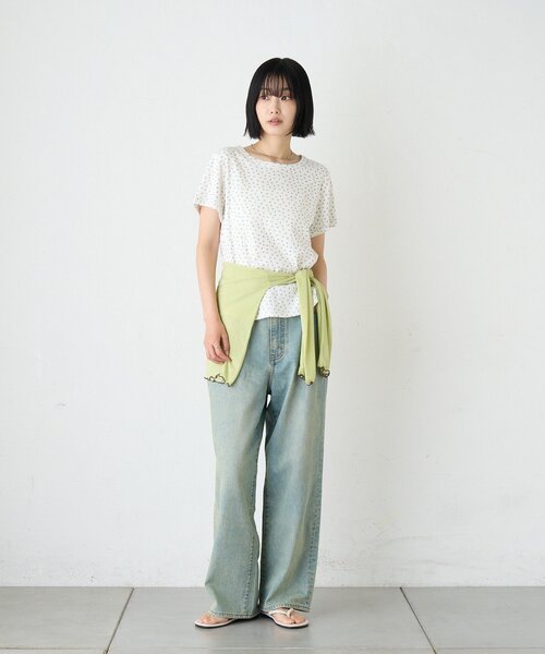 CIAOPANIC TYPY(チャオパニックティピー)の「ZOZO限定花柄アイレットTee(Tシャツ/カットソー・レディース・ホワイト/ブラック/オフホワイト/グレー・ONE SIZE)」の13枚目の写真