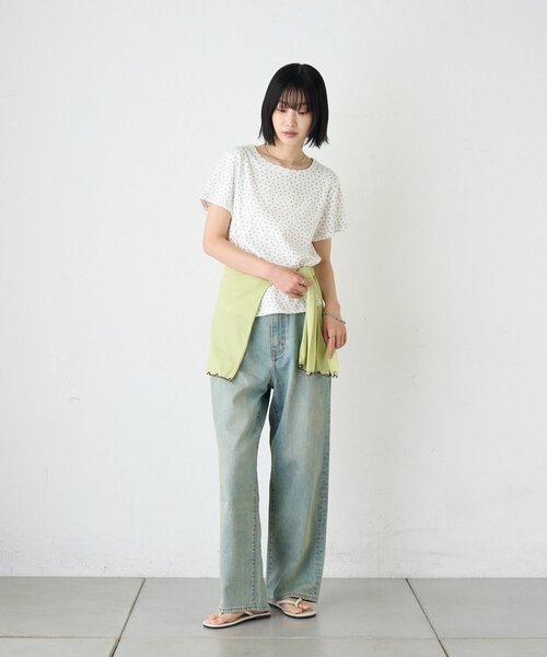 CIAOPANIC TYPY(チャオパニックティピー)の「ZOZO限定花柄アイレットTee(Tシャツ/カットソー・レディース・ホワイト/ブラック/オフホワイト/グレー・ONE SIZE)」の14枚目の写真