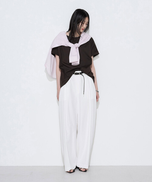 Gabardine K.T(ギャバジンケーティー)の「〔 +サイズ 〕 プレーティング天竺 ゆったりプルオーバー(Tシャツ/カットソー・レディース・ミント・13号)」の19枚目の写真