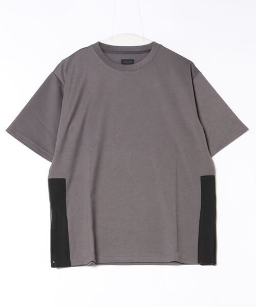 many men many mind(メニーメンメニーマインド)の「/MMMM/サイドスリットTEE(Tシャツ/カットソー・メンズ・チャコールグレー/ブラック・MEDIUM/LARGE)」の2枚目の写真