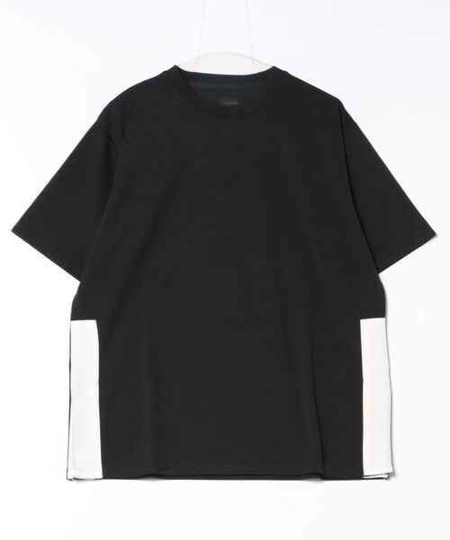 many men many mind(メニーメンメニーマインド)の「/MMMM/サイドスリットTEE(Tシャツ/カットソー・メンズ・チャコールグレー/ブラック・MEDIUM/LARGE)」の1枚目の写真