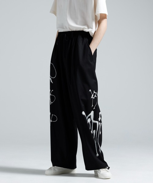 Y-3(ワイスリー)の「Y-3 CHITO GRAPHIC WIDE WOOL PANTS(その他パンツ・メンズ・ブラック・X-SMALL/SMALL/MEDIUM/LARGE/X-LARGE)」の1枚目の写真
