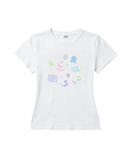 PAGESIISII（ページシシ）の「ブラー モチーフプリント スリムフィット 半袖Tシャツ ブラック（Tシャツ/カットソー・レディース・その他・MEDIUM/LARGE）」の3枚目の写真