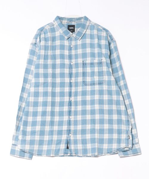 VANS(バンズ)の「VANS ヴァンズ Lawson Vintage Indigo LS Shirt ロングスリーブ VN000U56HEC Bleach Indigo(シャツ/ブラウス・メンズ・ブルー・LARGE/MEDIUM/X-LARGE)」の1枚目の写真