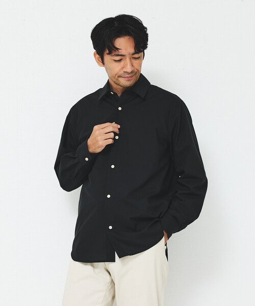 ABAHOUSE GRAY(アバハウスグレイ)の「TR レギュラーカラー シャツ(シャツ/ブラウス・メンズ・ブラック/ベージュ/ブラウン/ブルー/ホワイト・48/50/46)」の3枚目の写真