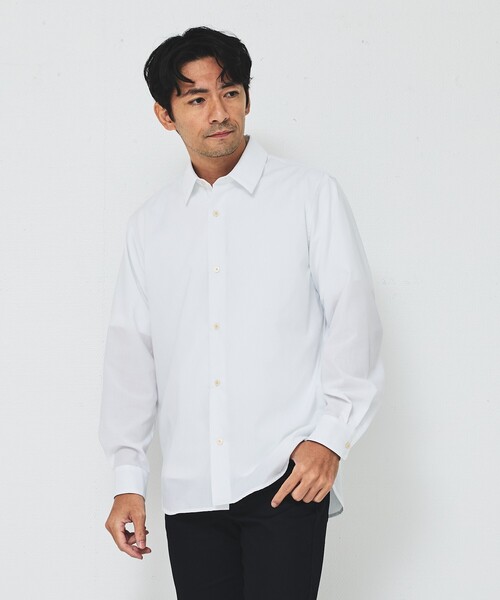 ABAHOUSE GRAY(アバハウスグレイ)の「TR レギュラーカラー シャツ(シャツ/ブラウス・メンズ・ブラック/ベージュ/ブラウン/ブルー/ホワイト・48/50/46)」の15枚目の写真