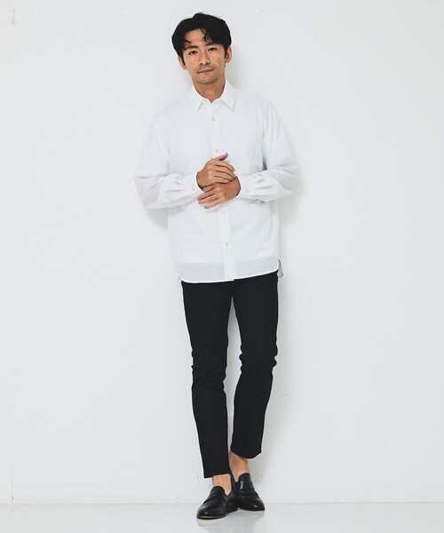 ABAHOUSE GRAY(アバハウスグレイ)の「TR レギュラーカラー シャツ(シャツ/ブラウス・メンズ・ブラック/ベージュ/ブラウン/ブルー/ホワイト・48/50/46)」の18枚目の写真