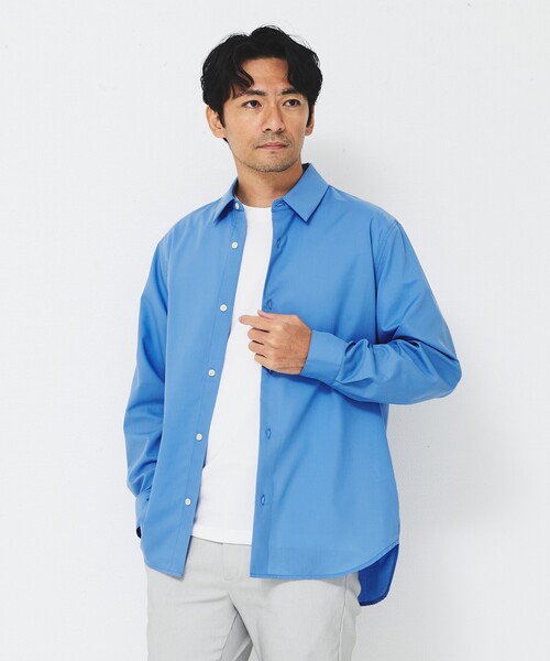 ABAHOUSE GRAY(アバハウスグレイ)の「TR レギュラーカラー シャツ(シャツ/ブラウス・メンズ・ブラック/ベージュ/ブラウン/ブルー/ホワイト・48/50/46)」の20枚目の写真