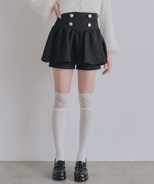 OLIVE des OLIVE(オリーブデオリーブ)の「ウエストボタンフレアスカート(スカート・レディース・ブラック/チャコールグレー/チェック・FREE)」の18枚目の写真