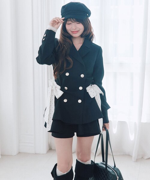 OLIVE des OLIVE(オリーブデオリーブ)の「ウエストボタンフレアスカート(スカート・レディース・ブラック/チャコールグレー/チェック・FREE)」の20枚目の写真