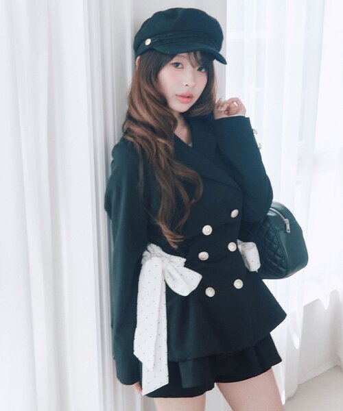 OLIVE des OLIVE(オリーブデオリーブ)の「ウエストボタンフレアスカート(スカート・レディース・ブラック/チャコールグレー/チェック・FREE)」の22枚目の写真