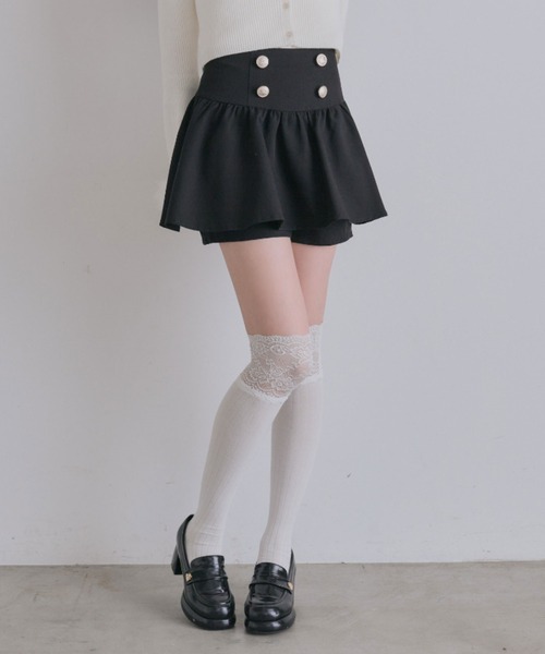 OLIVE des OLIVE(オリーブデオリーブ)の「ウエストボタンフレアスカート(スカート・レディース・ブラック/チャコールグレー/チェック・FREE)」の17枚目の写真