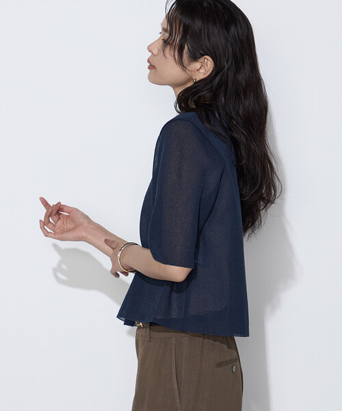 COMME CA(コムサ)の「ポリエステルラミー プルオーバーニット(ニット/セーター・レディース・ネイビー/ブラウン/ベージュ系その他/ラベンダー・9号)」の21枚目の写真
