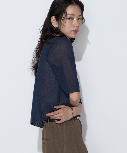 COMME CA(コムサ)の「ポリエステルラミー プルオーバーニット(ニット/セーター・レディース・ネイビー/ブラウン/ベージュ系その他/ラベンダー・9号)」の19枚目の写真