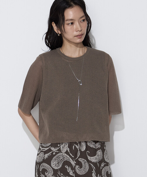 COMME CA(コムサ)の「ポリエステルラミー プルオーバーニット(ニット/セーター・レディース・ネイビー/ブラウン/ベージュ系その他/ラベンダー・9号)」の13枚目の写真