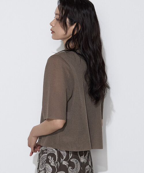 COMME CA(コムサ)の「ポリエステルラミー プルオーバーニット(ニット/セーター・レディース・ネイビー/ブラウン/ベージュ系その他/ラベンダー・9号)」の8枚目の写真